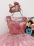 Vestido Infantil Rosé Renda Realeza Luxo Pérolas (2109Rose2) - loja online