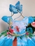 Vestido Infantil Moana Azul Praia Cinto de Pérolas Luxo (2946MO) na internet