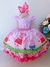 Vestido Infantil Peppa Pig Rosa Flores Cinto de Pérolas Luxo (020PEP) - comprar online