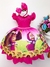Vestido Infantil Masha e o Urso Luxo Flores com Tiara (1011)