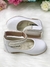 Sapatinho Branco com Tornozeleira Pérolas e Strass (2132BR) - Utilidades Shopping