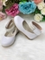 Sapatinho Branco com Tornozeleira Pérolas e Strass (2132BR) - comprar online