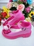 Sapatinho Salto Tratorado Barbie Rosa Chiclete e Pink Lacinho (832RC) - comprar online