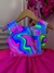 Vestido Infantil Barbie Colorido Neon Saia Pink e Glitter (1237PK) na internet