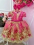 Vestido Infantil Pink Renda Realeza e Aplique de Borboletas (2246PK)
