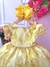 Imagem do Vestido Infantil Amarelo Renda Realeza e Aplique Borboletas (2246AM)