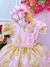 Imagem do Vestido Infantil Rosa Renda Realeza e Aplique de Borboletas (2246RB)