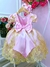 Vestido Infantil Rosa Renda Realeza e Aplique de Borboletas (2246RB) - Utilidades Shopping