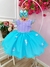 Vestido Infantil Ariel Apliques Fundo do Mar Busto Plissado (1210LA) - Utilidades Shopping
