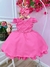 Vestido Infantil Rosa Chiclete Cinto Pérolas Damas Casamento (7504RQ) - loja online