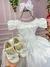 Vestido Enjoy Longo Dani Branco Rendado (VESTENJLNGRNDDBRNC1) - Utilidades Shopping