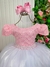 Vestido Enjoy Longo Mari Peito Rendado Rosa Bebe Saia Branca (VESTENJYLONGPTRNRSBB)