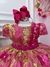 Vestido Infantil Pink Renda Realeza e Aplique de Borboletas (2246PK) na internet