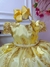 Vestido Infantil Amarelo Renda Realeza e Aplique Borboletas (2246AM) - loja online