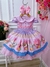 Vestido Infantil Rosa Bebê Fazendinha Bichos Aplique Botões (2868RR) - comprar online