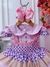 Vestido Infantil Rosa Bebê Fazendinha Bichos Aplique Botões (2868RR) - comprar online