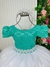 Imagem do Vestido Enjoy Longo Mari Peito Rendado Verde Tiffany (VESTENJLNGMPVRT)