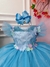 Vestido Infantil Jardim Encantado Azul C/ Aplique Pérolas (2331AZ) - comprar online