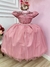 Vestido Infantil Damas Honra Casamento Rose C/ Renda Pérola (2266RZ) - Utilidades Shopping