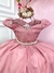 Vestido Infantil Damas Honra Casamento Rose C/ Renda Pérola (2266RZ)