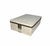 Sapateira 10031bege grande com visor e tampa caixa multiuso para closet 25x11x37cm - comprar online