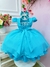 Vestido Infantil Azul Tiffany Cinto de Pérolas Luxo (7504AT) na internet