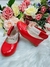 Sapatinho Vermelho com Tornozeleira Pérolas e Strass (213209VV) - comprar online