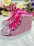 Coturno Infantil Barbie Rose Metalizado C/ Cadarço e Glitter (6004RJ) na internet