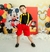 Conjunto Camisa Preta e Short Vermelha C/ Susp. Mickey (3546PT) - Utilidades Shopping