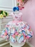 Vestido Infantil Rosa Borboletas Luxo Pérolas Damas Festas (1386RS) - Utilidades Shopping
