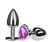 Plug Anal em Aço Cromado com Pedra em formato de Coração - Jóia Anal 7,2 x 3 cm (3RAP1802H) - Utilidades Shopping
