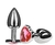 Plug Anal em Aço Cromado com Pedra em formato de Coração - Jóia Anal 7,2 x 3 cm (3RAP1802H) - comprar online