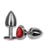 Plug Anal em Aço Cromado com Pedra em formato de Coração - Jóia Anal 7,2 x 3 cm (3RAP1802H) - loja online