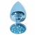 Plug Anal em Strass Azul Joia Anal em Metal - HARD (HA135A)