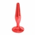 Plug Anal Vermelho para Iniciantes Joia Anal em Metal - HARD (HA133V) - Utilidades Shopping