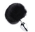 Plug anal de metal Cromado com rabo pompom - Preto (VMPL012P) - comprar online