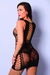 Mini vestido sensual sem manga com aberturas nas coxas e nas costas - YAFFA Lingerie (Y6161)