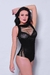 Body sensual sem manga com detalhes de rasgado na parte superior e inferior da peça - YAFFA Lingerie (Y3402)