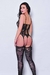 Macacão rendado de alça sem mangas com detalhes no meio da peça - YAFFA Lingerie (Y6064)
