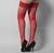 Meia Calça 7/8 com detalhes floridos e lacinho em silicone - Vermelho - YAFFA Lingerie (Y2001V)