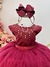 Vestido Infantil Damas de Honra Longo Marsala Pérolas (2214MA)