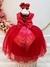 Vestido Infantil Vermelha Damas Luxo Festas (2214VM) - Utilidades Shopping