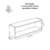 Nicho Retangular Decorativo 70cm x 25 cm x 15cm Branco Em Mdf (25363) - Utilidades Shopping