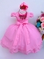 Imagem do Vestido Infantil Rosa C/ Cinto de Pérolas Casamento Luxo (7504R)