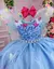 Vestido Princesa Belli Bia Jardim Encantado Azul Bebe (VESTPRINCBELLJRDENCTAZLBB) na internet