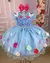 Vestido Princesa Belli Bia Jardim Encantado Azul Bebe (VESTPRINCBELLJRDENCTAZLBB)