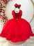 Vestido Infantil Vermelho Strass Luxo Festa Damas (590VM) - Utilidades Shopping
