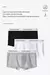 Men Sports Boxers Underwear Cuecas Letras Banda Larga Branco Preto Cinza L XL XXL Respirável Ventilar Moda Fitness Sports