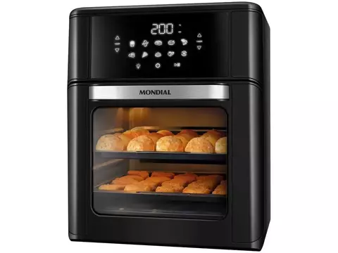 Fritadeira Elétrica sem Óleo/Air Fryer Mondial Forno Oven AFON-12L-FB Preta 12L - 220V