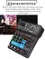 TEYUN-Mini Console Mixer de Som de 4 Canais, Mini Placa De Som Profissional, Gra - loja online